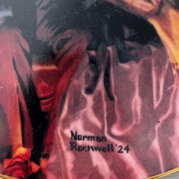 Norman Rockwell End of the Day Plate - Picture 5 of 5